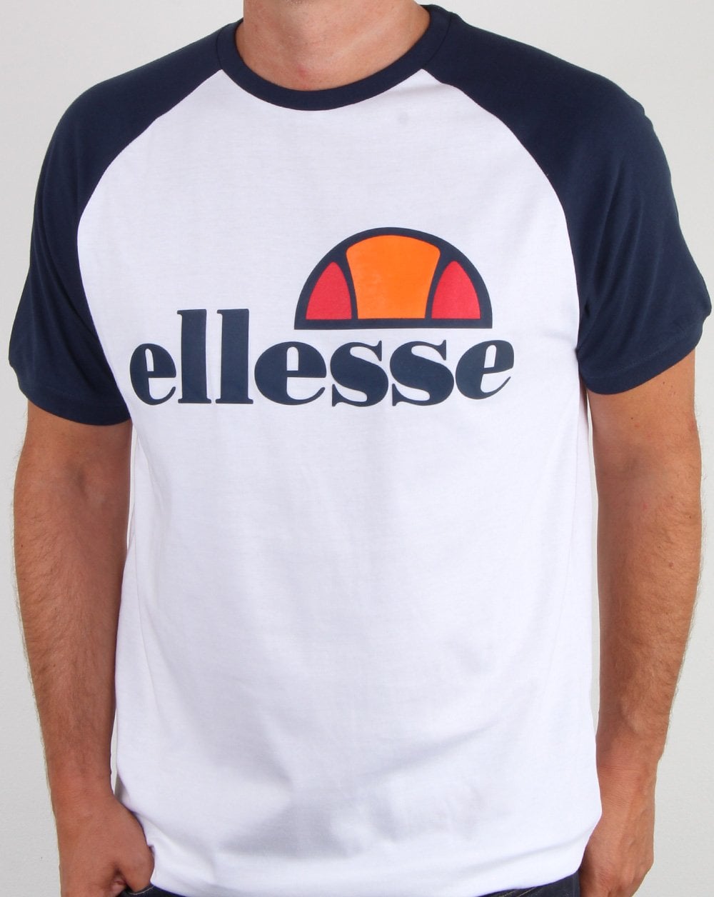 Ellesse Contrast T Shirt White/navy