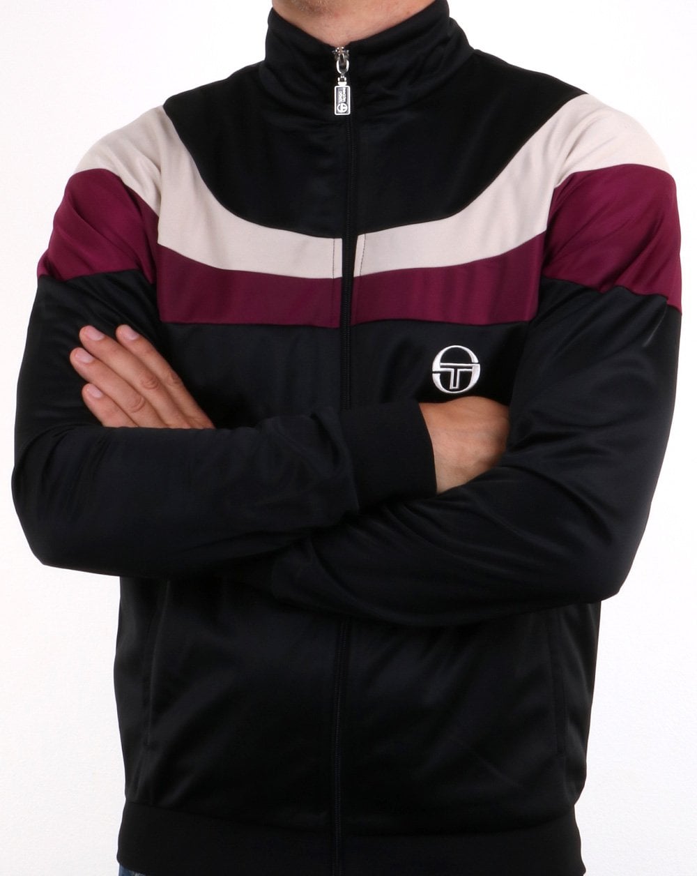 Sergio Tacchini Fohn Track Top Black/Off White