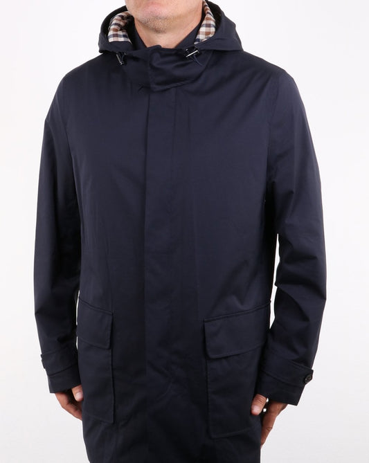 Aquascutum Aquascutum Dexter Hooded Parka Navy