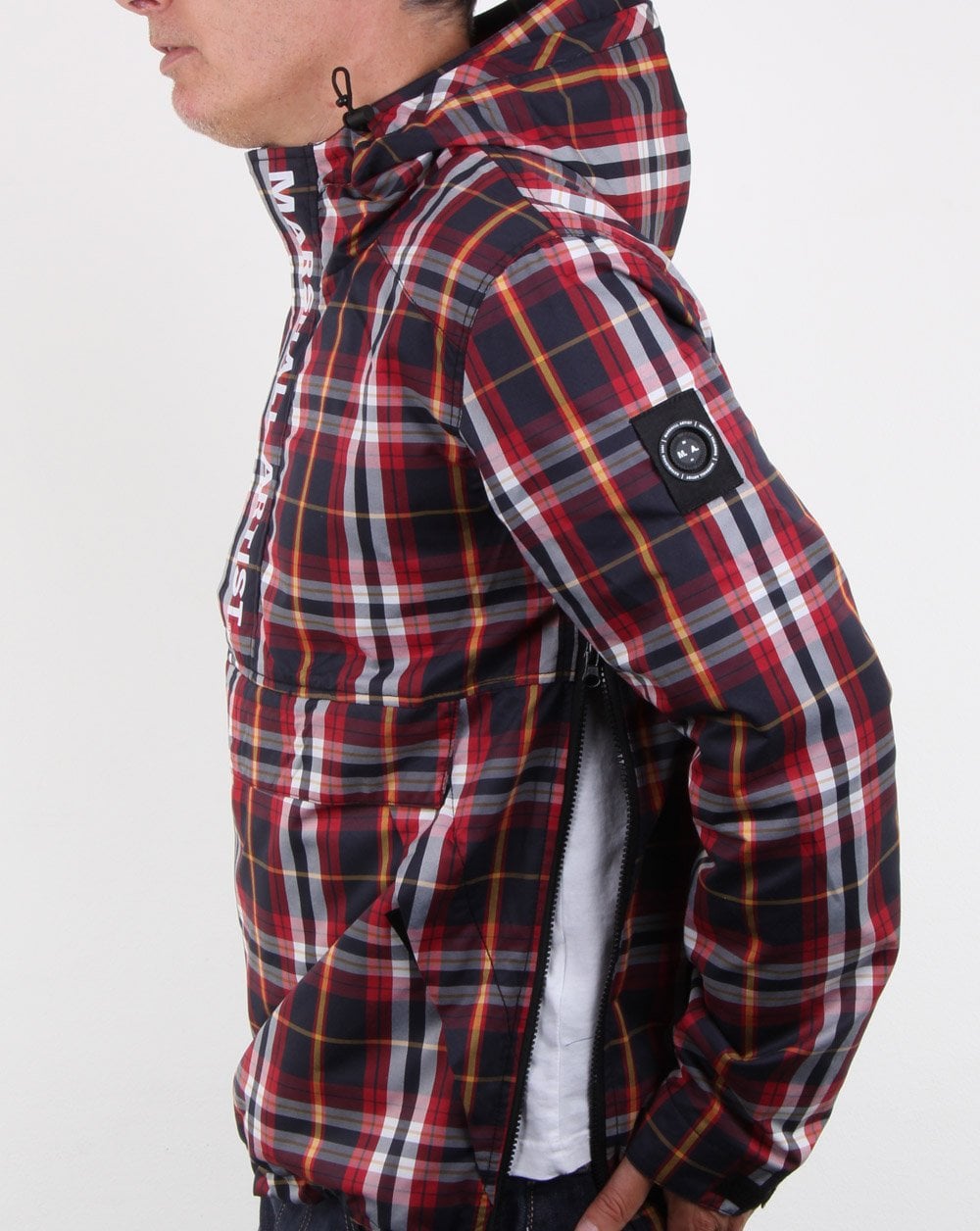 Marshall Artist Ripstock Half Zip Jacket Multicheck