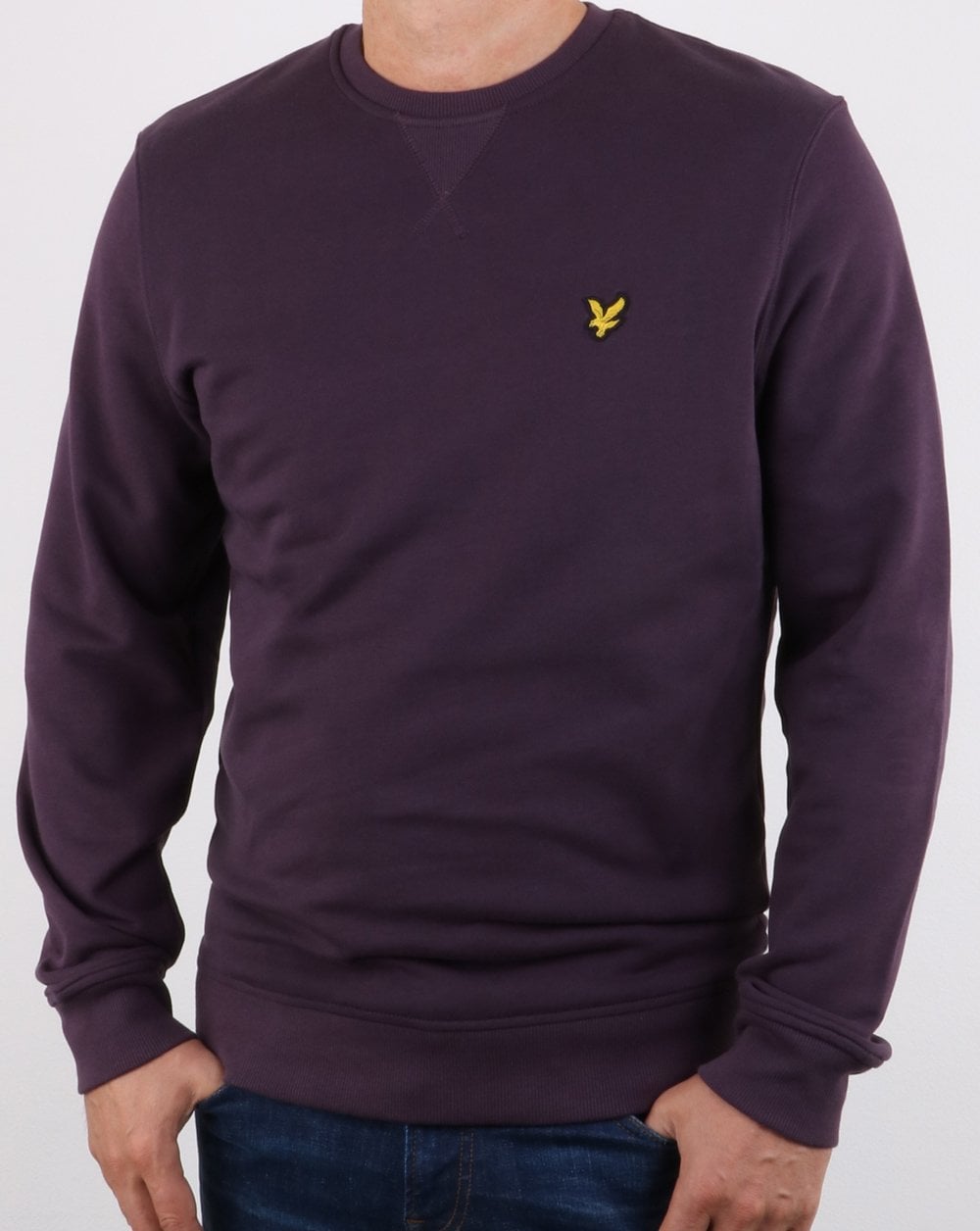 Lyle And Scott Crew Neck Sweatshirt Deep Plum