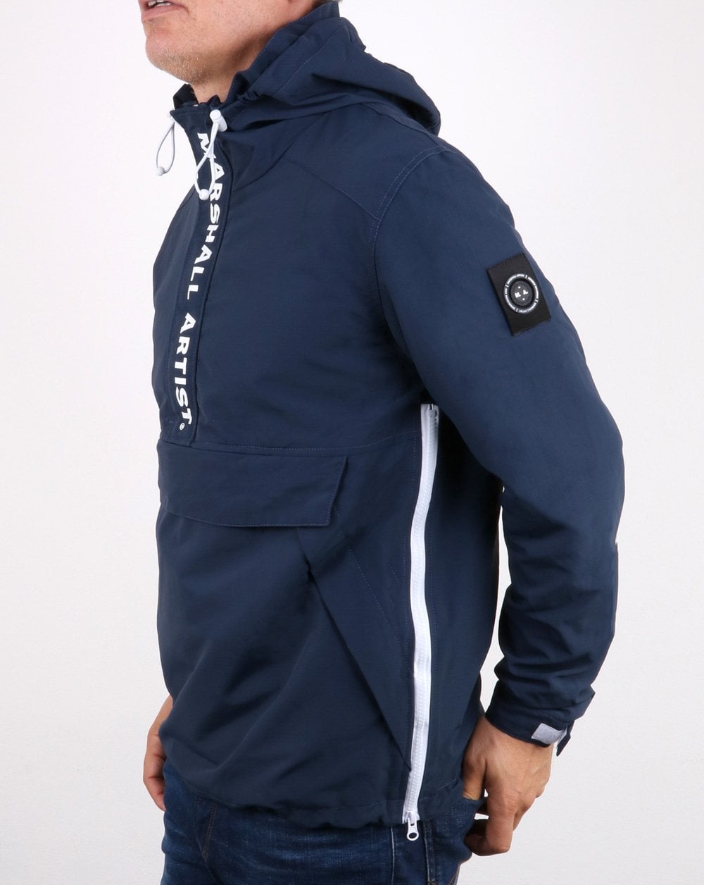 Marshall Artist Ripstop Half Zip Jacket Navy