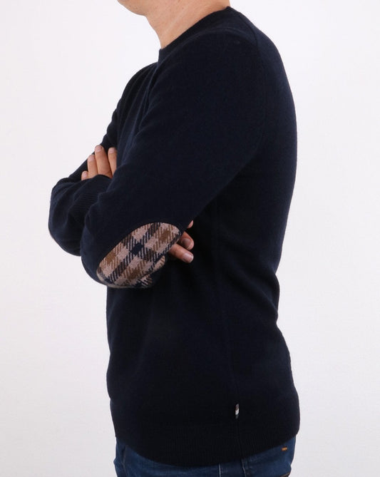 Aquascutum Aquascutum Lance Lambswool Crew Neck Jumper Navy