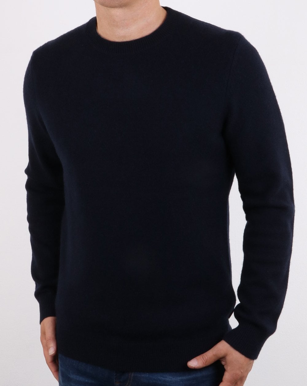 Aquascutum Lance Lambswool Crew Neck Jumper Navy