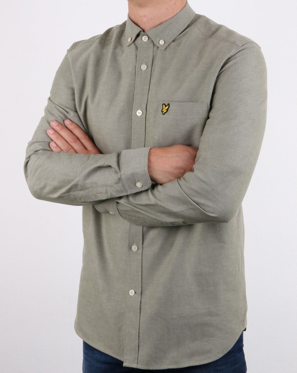 Lyle And Scott Oxford Shirt Woodland Green