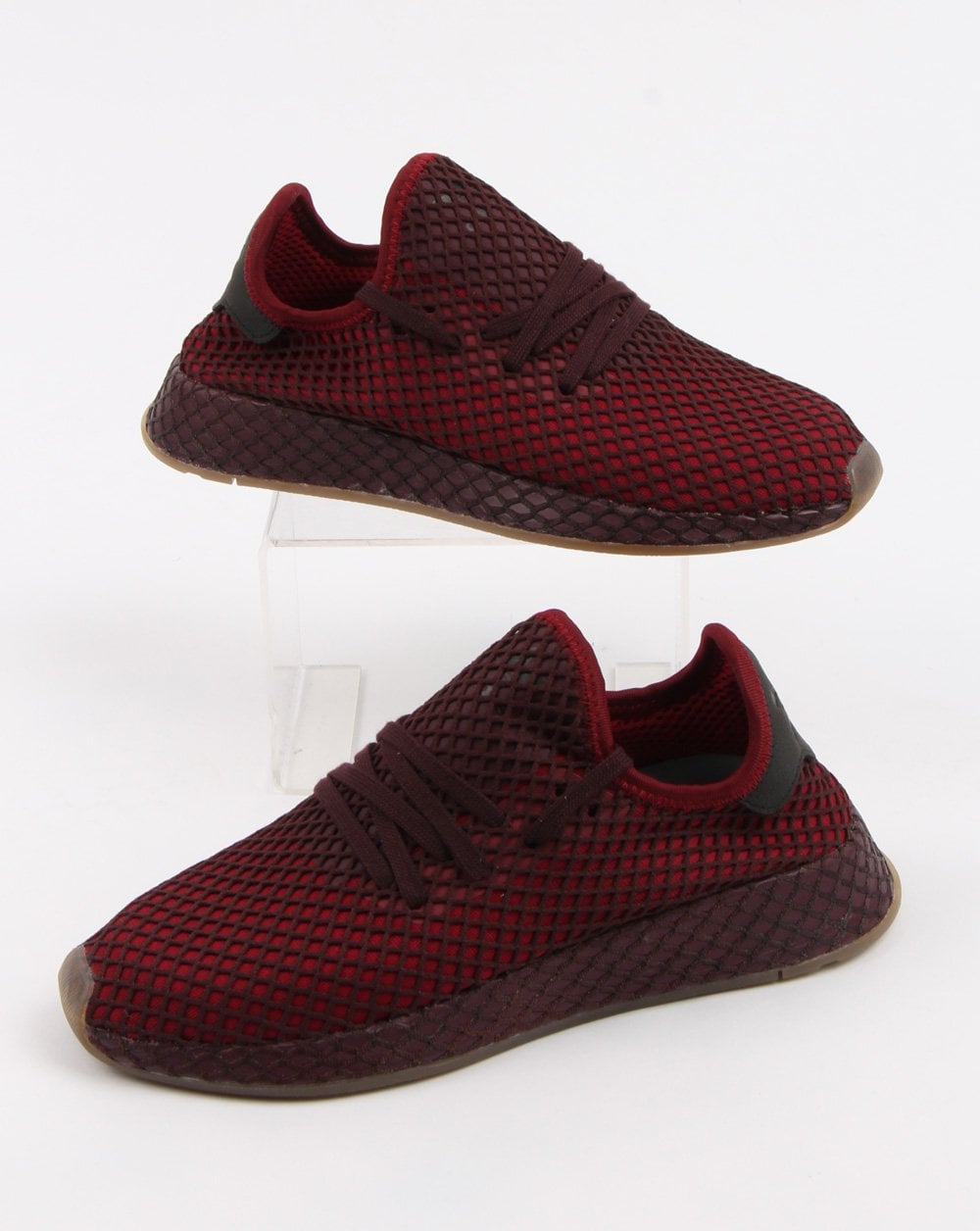 Adidas Deerupt Runner Trainers Burgundy/ash Green