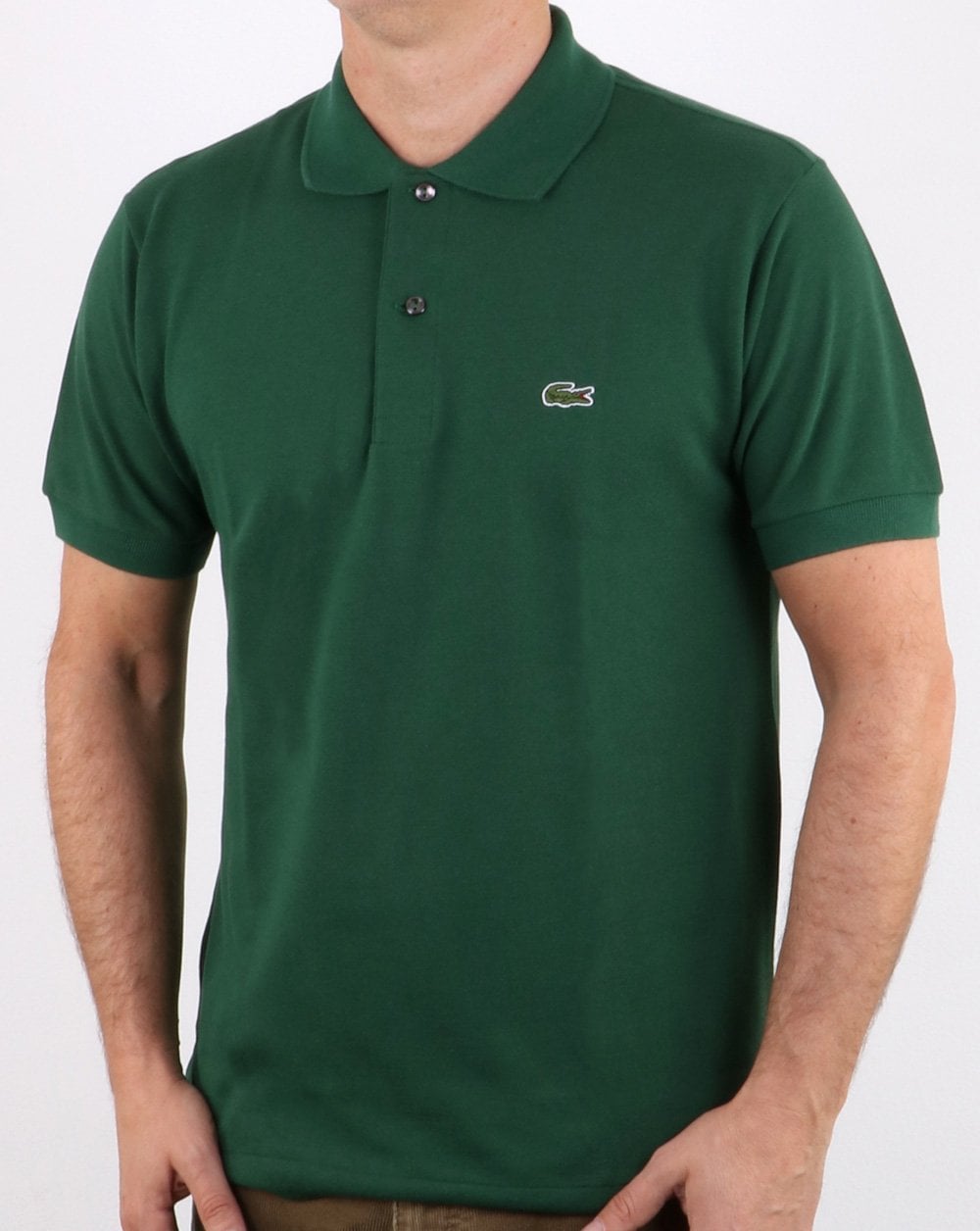 Lacoste Classic Two Button Polo Shirt Green