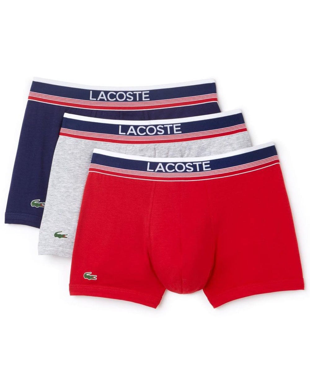 Lacoste Lacoste Triple Pack Boxers Grey/red/navy