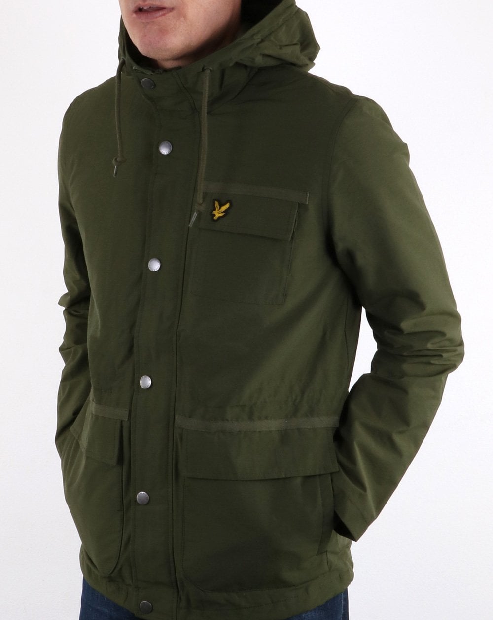 Lyle And Scott Micro Fleece Lined Jacket Woodland Green