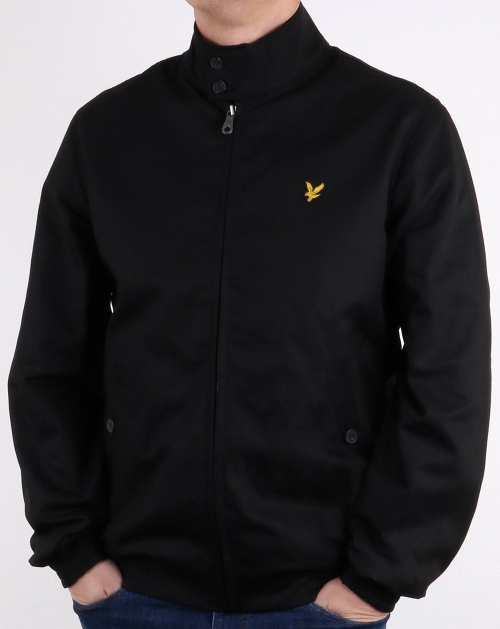 Lyle And Scott Check Lined Harrington Jacket Black