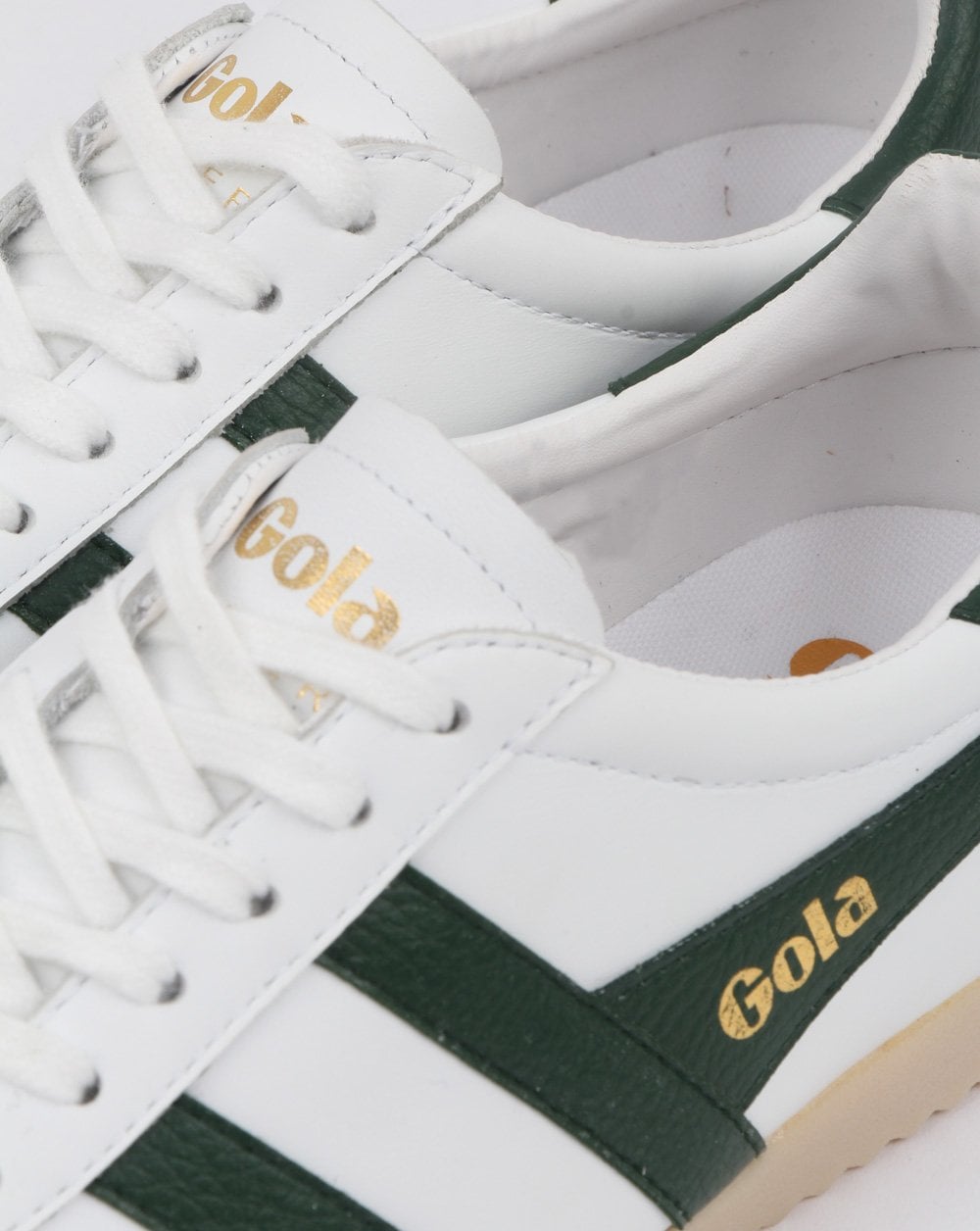 Gola Harrier 60s-70s Leather Trainer White/green
