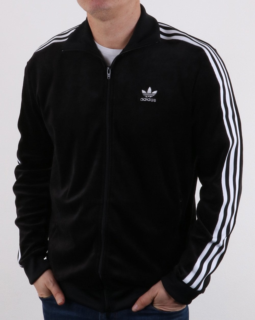Adidas Originals Velour Track Top Black