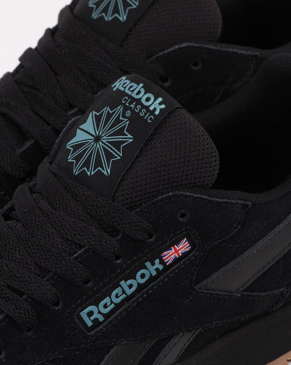 Reebok Classic Leather Trainers Black/Mineral Mist
