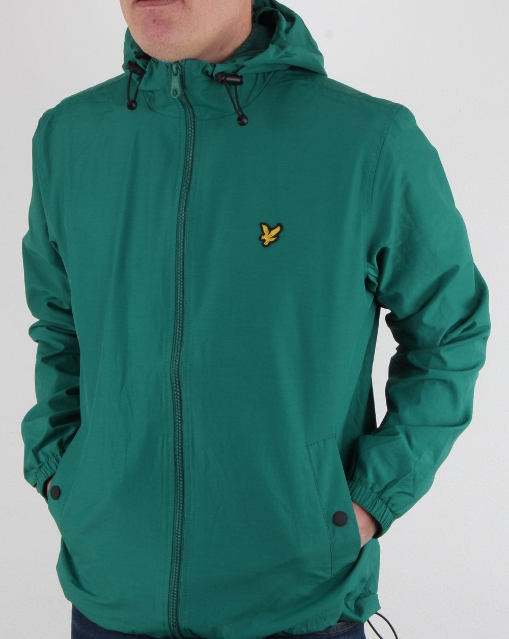 Lyle And Scott Zip Through Hooded Jacket Alpine Green