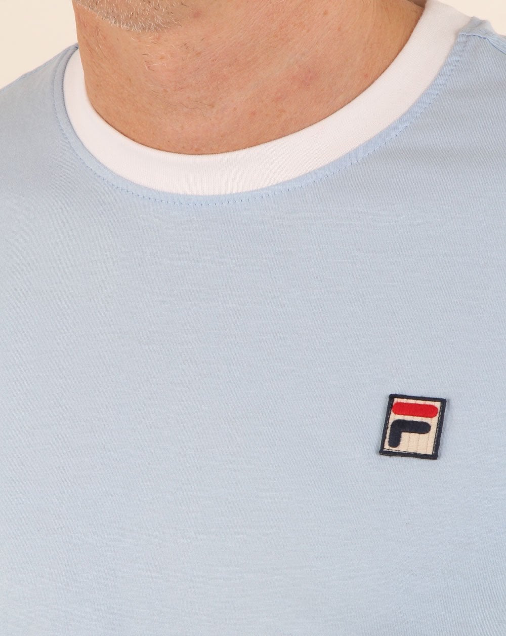 Fila Vintage Ringer T Shirt Sky Blue/white