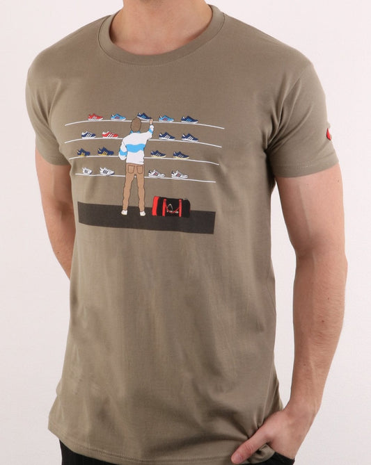 80s Casuals 80s Casuals Eighties Tales Of Train Journeys T Shirt Khaki
