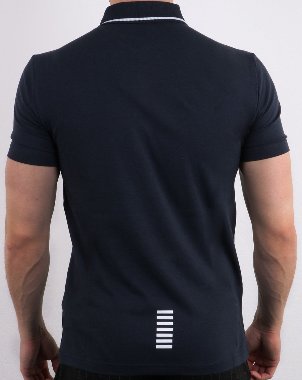 Emporio Armani EA7 Core Logo Tipped Polo Shirt Navy