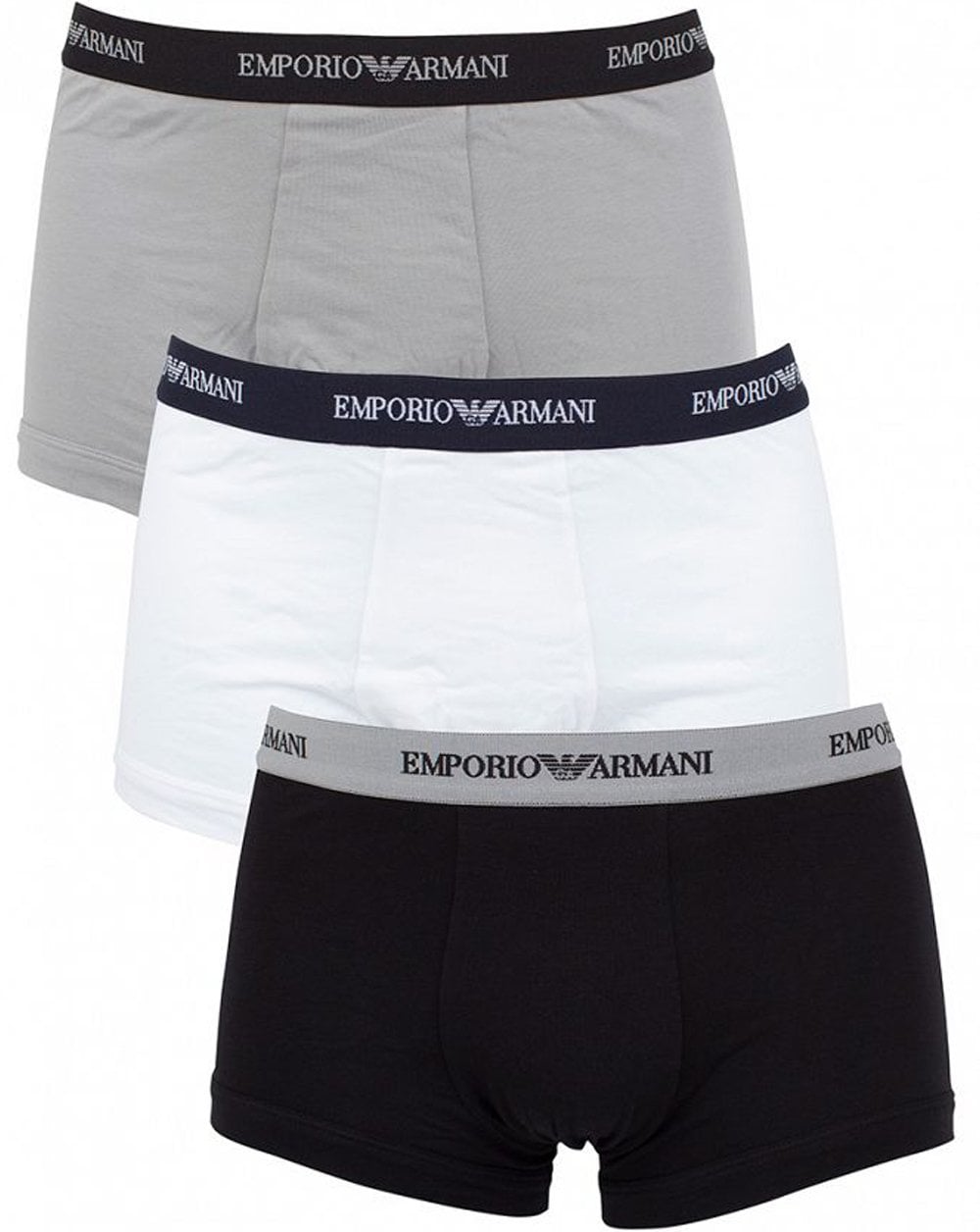 Emporio Armani 3 Pack Boxer Shorts Black/white/grey