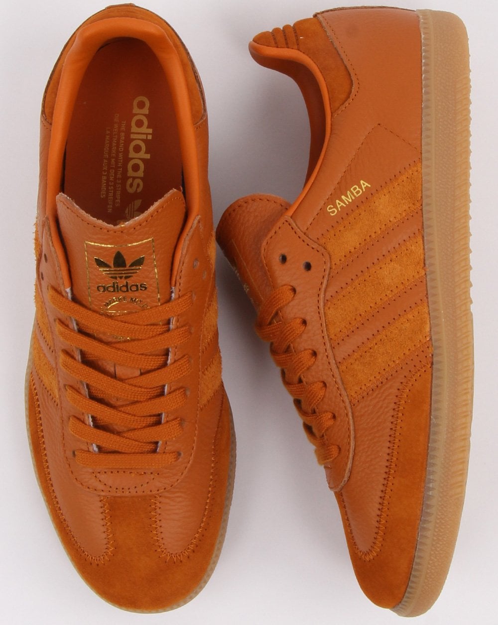 Adidas Samba Trainers Burnt Orange, Craft Ochre