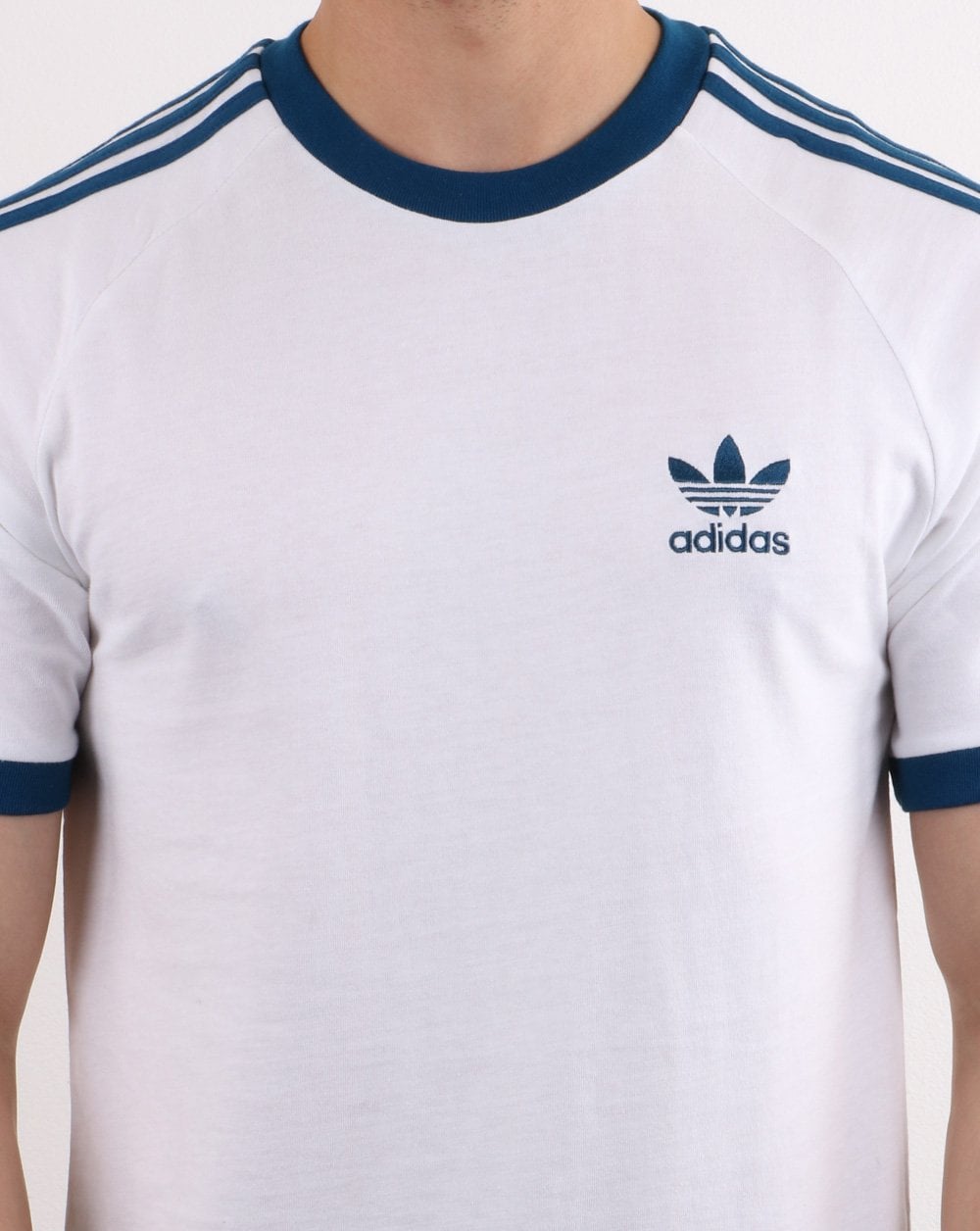 Adidas Originals Retro 3 Stripes T Shirt White/legend Marine