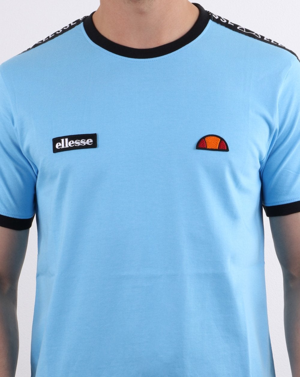 Ellesse Taped T Shirt Sky Blue