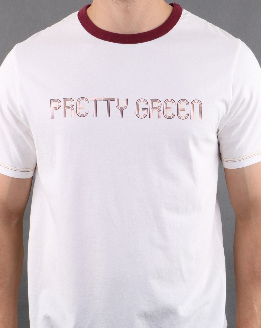 Pretty Green Courtney Printed T-shirt Off White