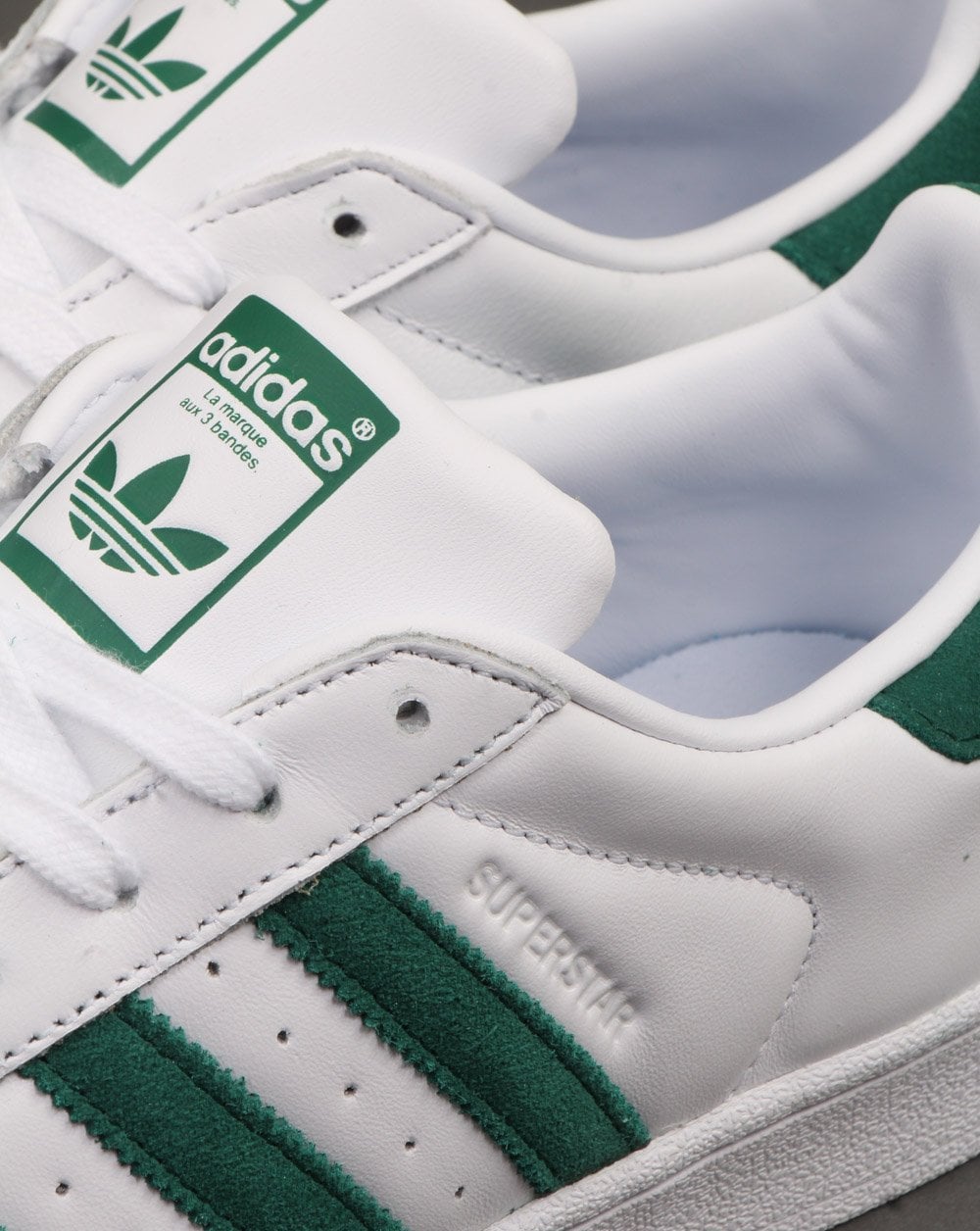 Adidas Superstar Trainers White/Green