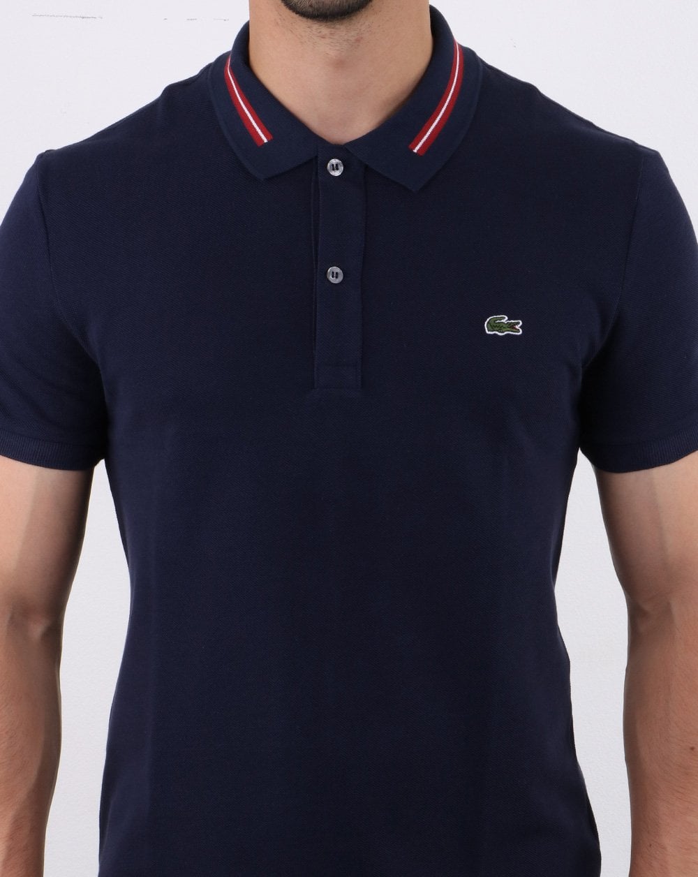 Lacoste Tipped Collar Polo Shirt Navy