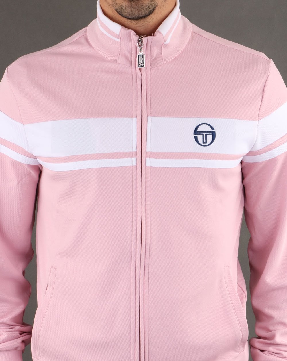Sergio Tacchini Masters Track Top Pink/White