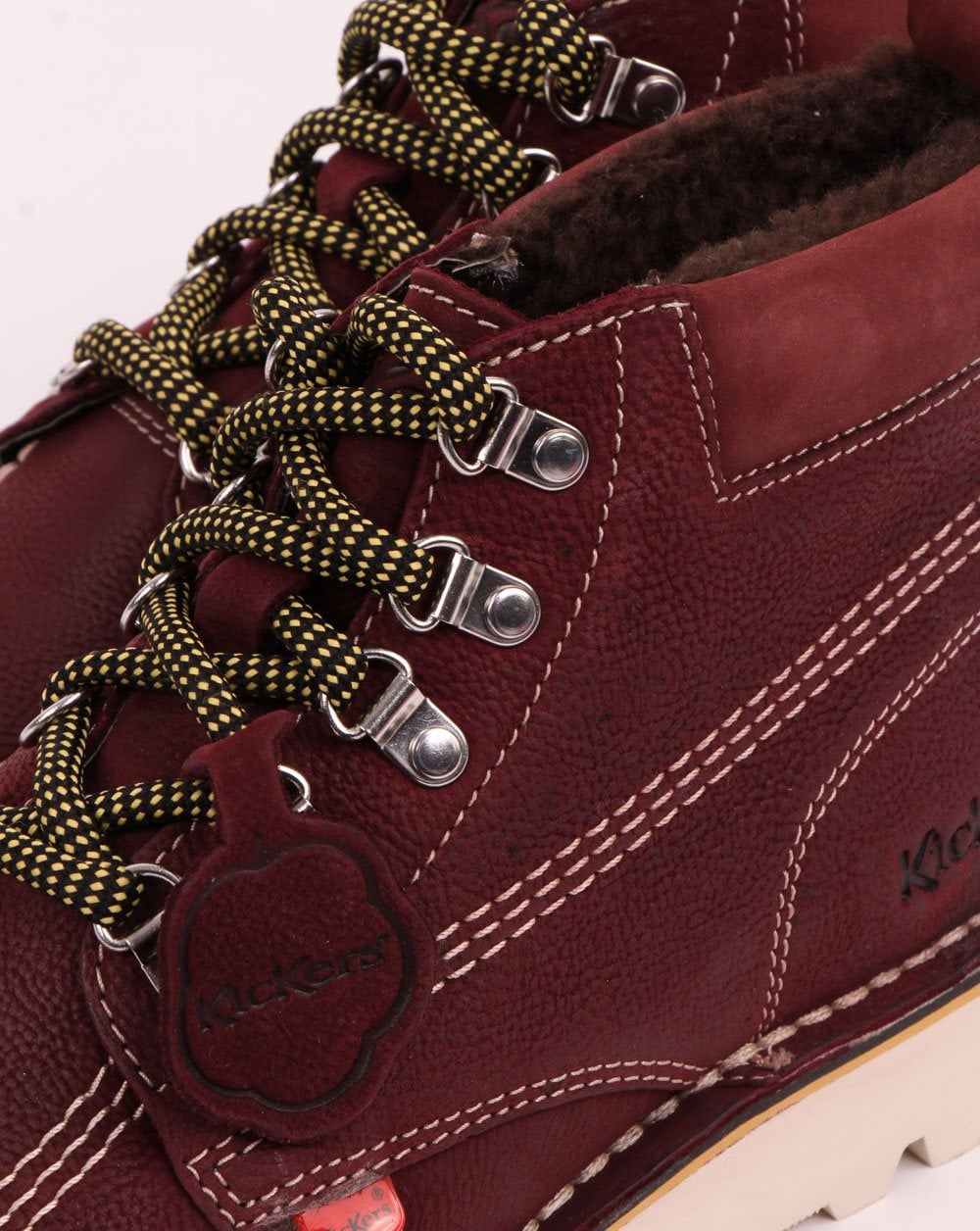 Kickers Kick Hi Winterised Leather Boot Burgundy