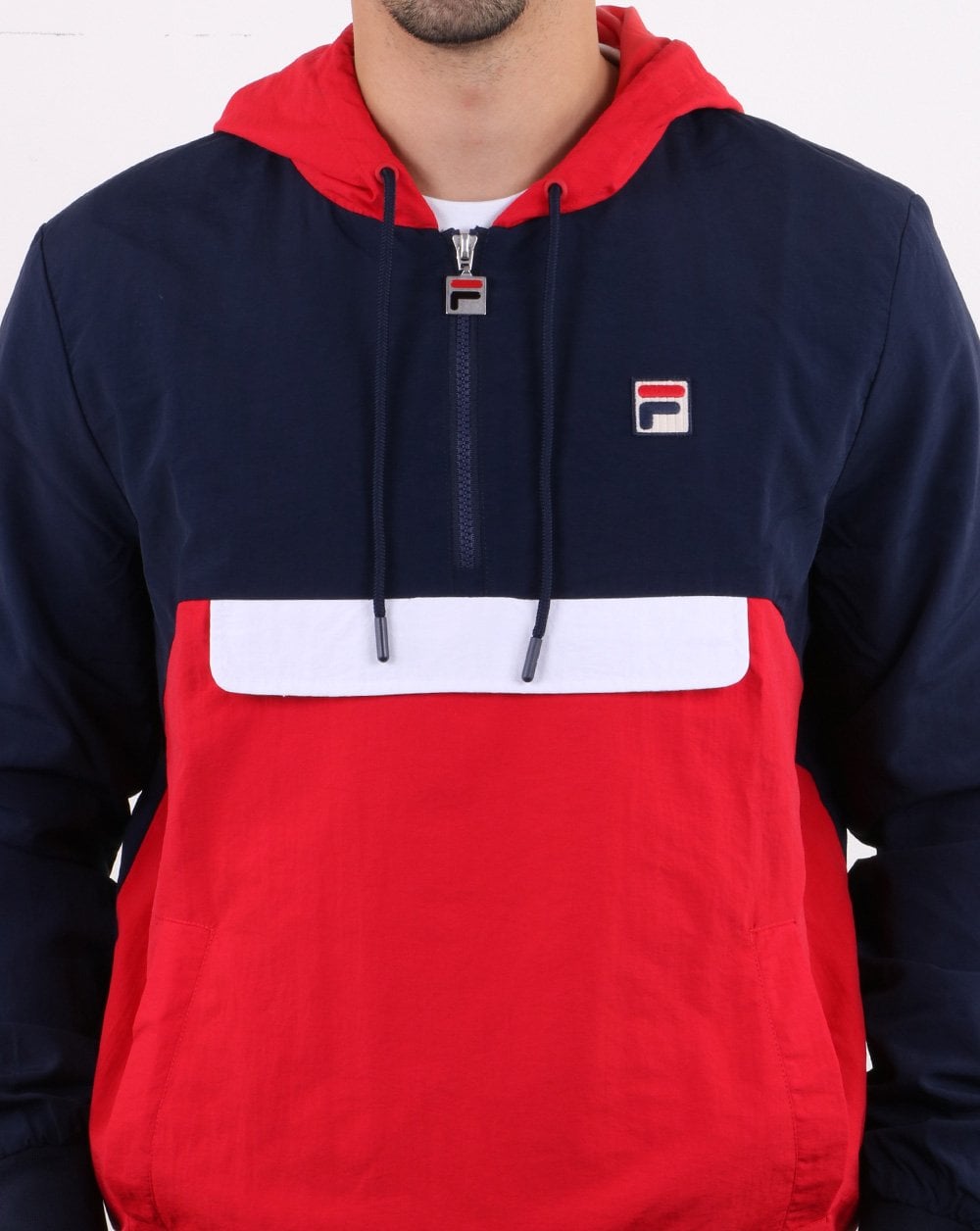 Fila Vintage Macker 1/2 Zip Jacket Navy/Red/White