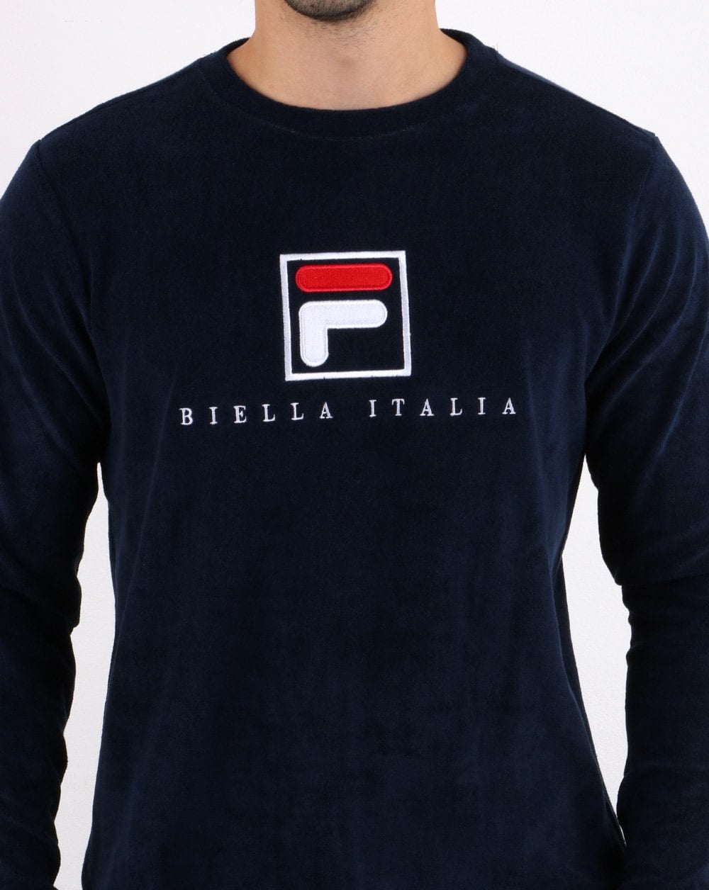 Fila Vintage Nicolo Towelling Sweatshirt Navy/white/red