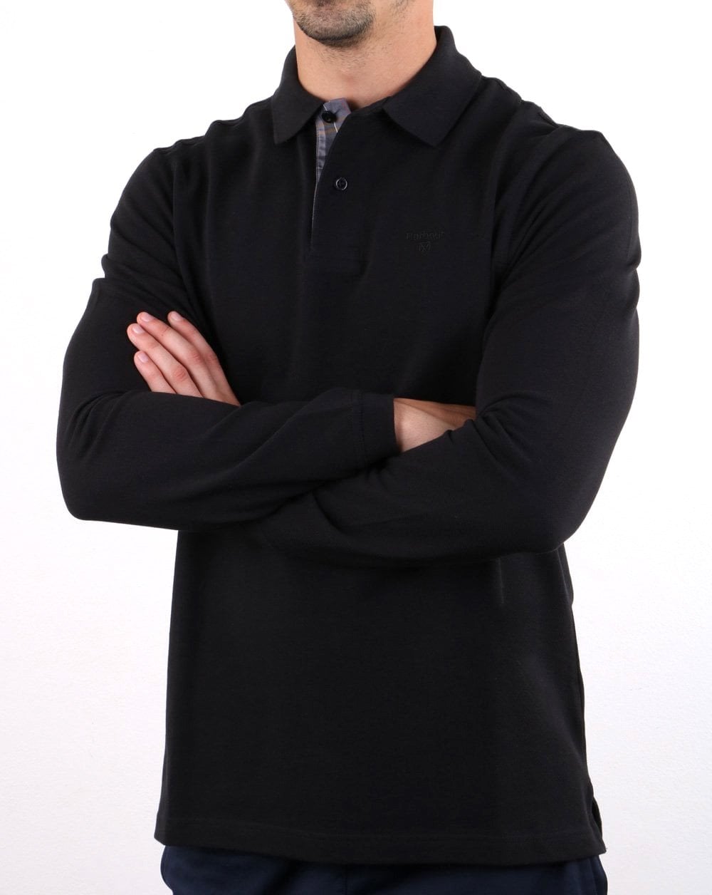 Barbour Long Sleeve Sport Polo Black