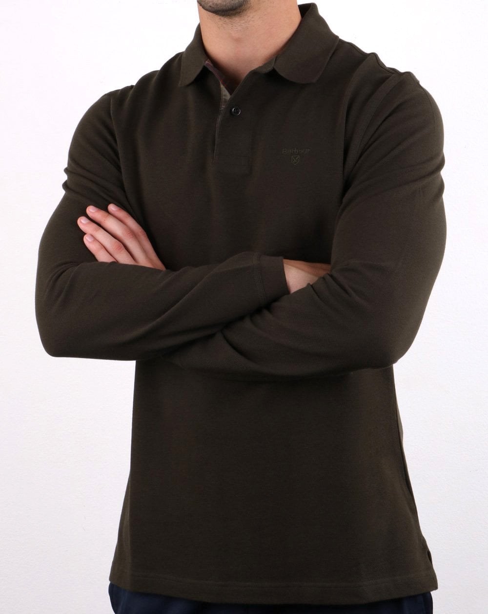 Barbour Long Sleeve Sport Polo Green
