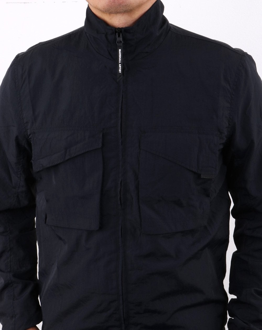 Marshall Artist Garment Dyed Parachute Overshirt Navy