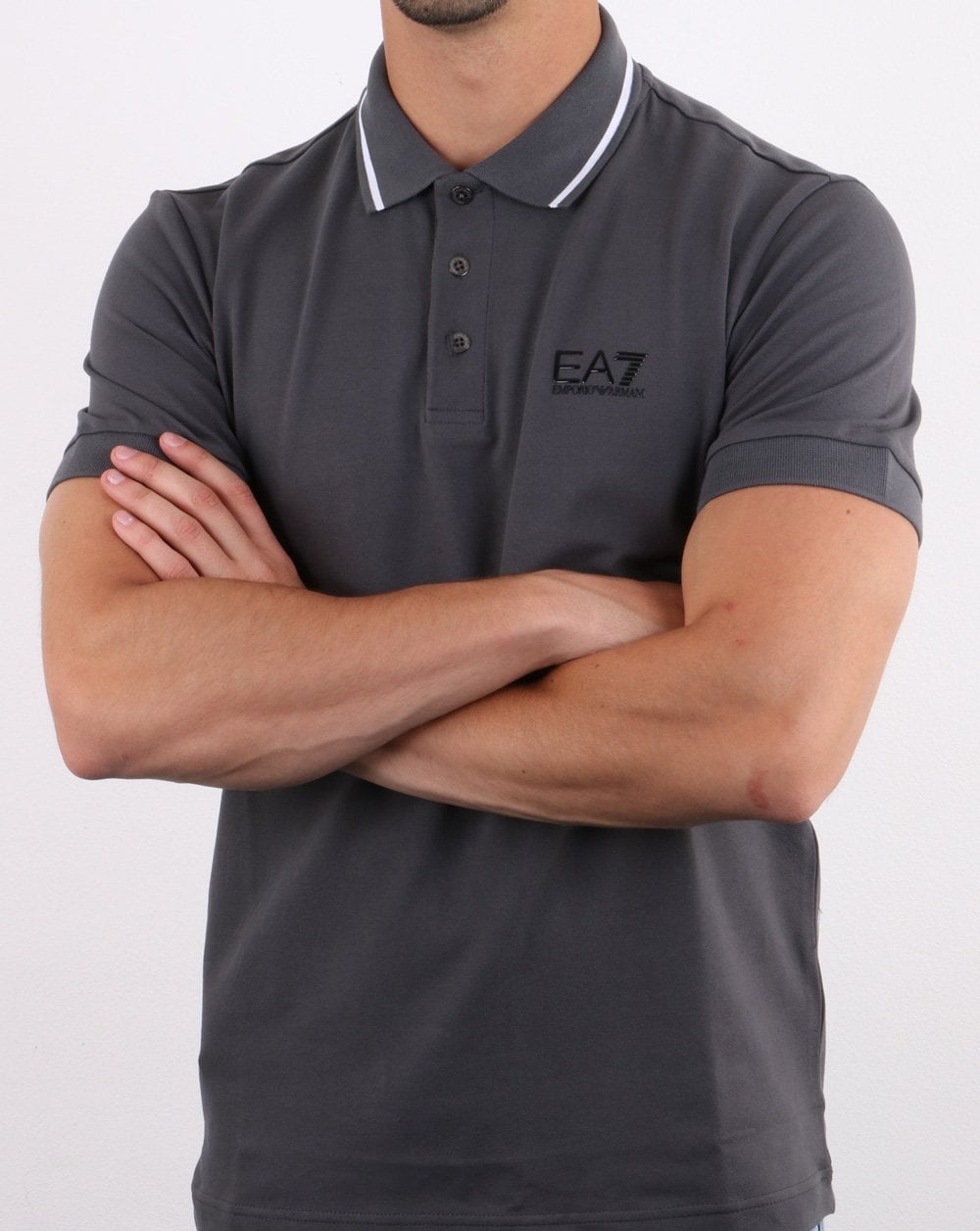 Emporio Armani EA7 Polo Shirt Charcoal