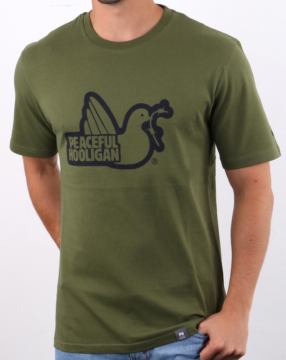 Peaceful Hooligan Outline T-shirt Green