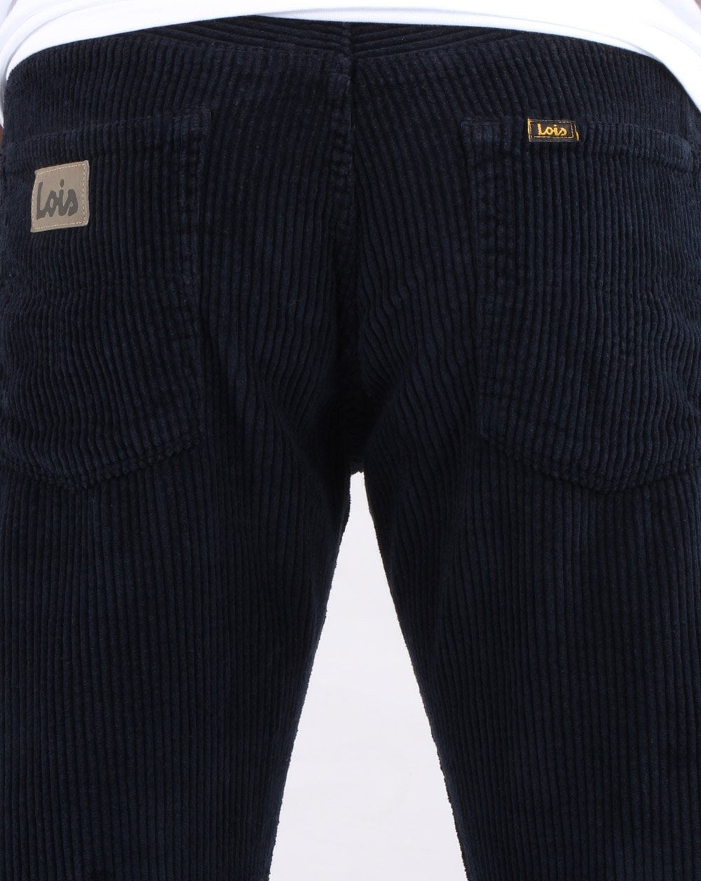 Lois Dallas Straight Jumbo Cords Navy