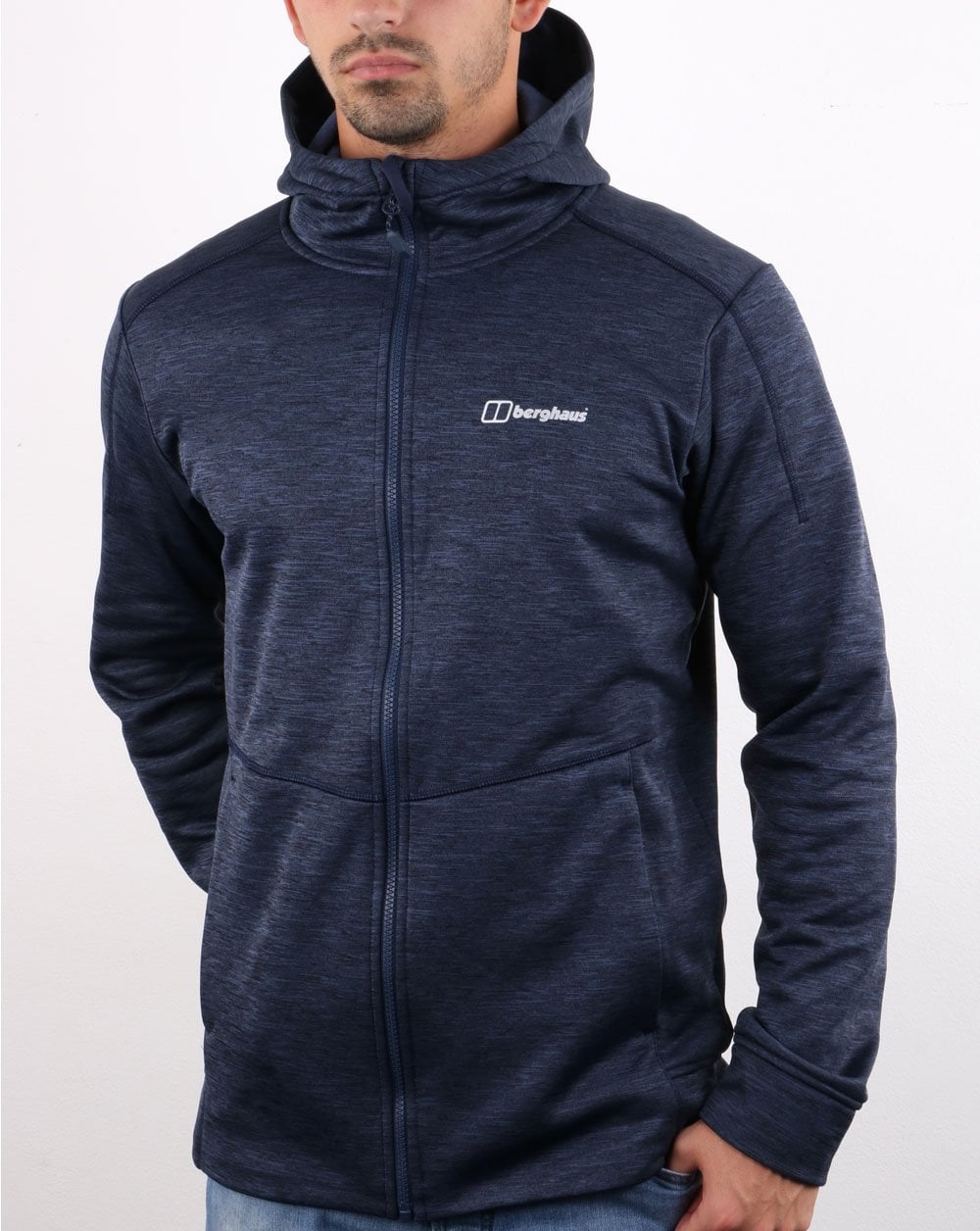 Berghaus Kamaloops Hooded Fleece Jacket Navy Marl