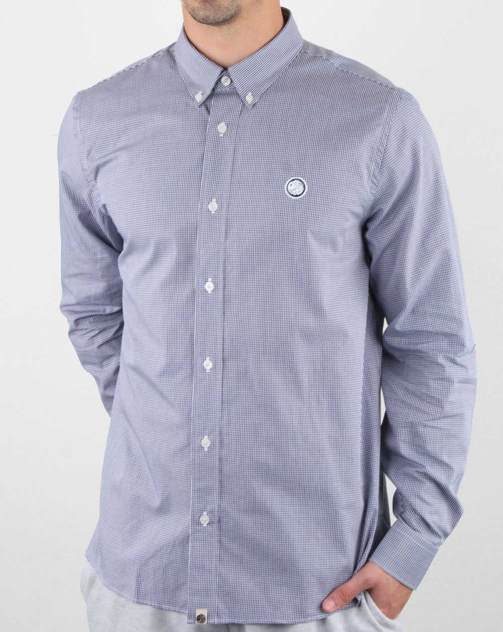 Pretty Green Hendry Gingham Shirt Navy