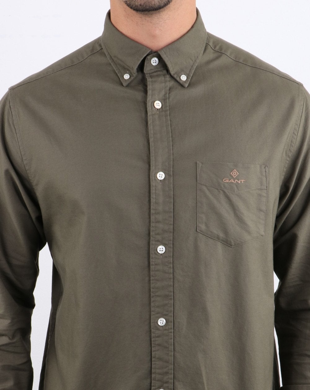 Gant Beefy Oxford Shirt Green