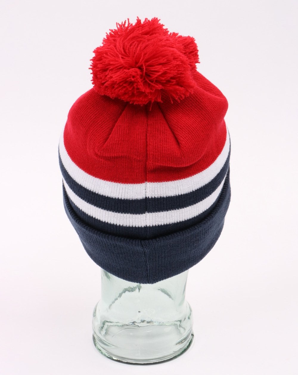 Ellesse Meddon Bobble Hat Beanie Red and Navy