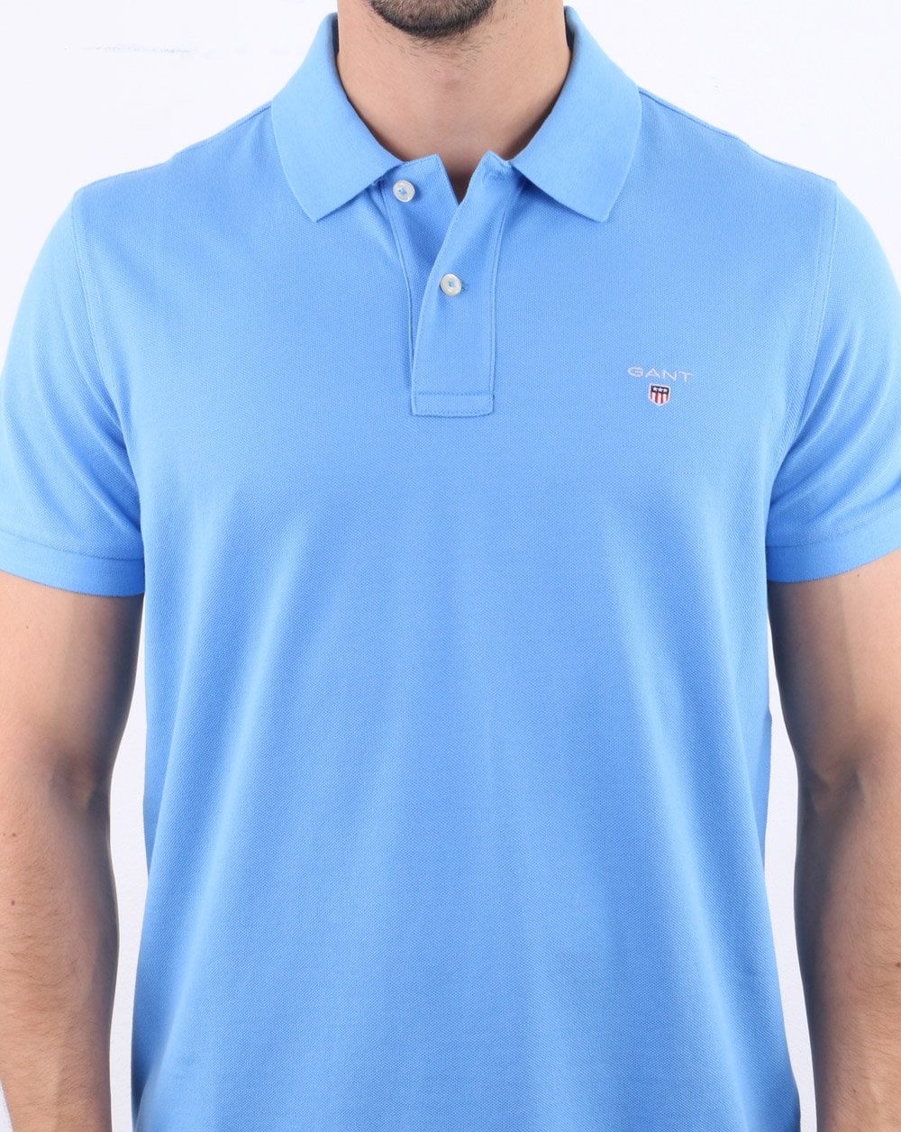 Gant Pique Rugger Polo Light Blue