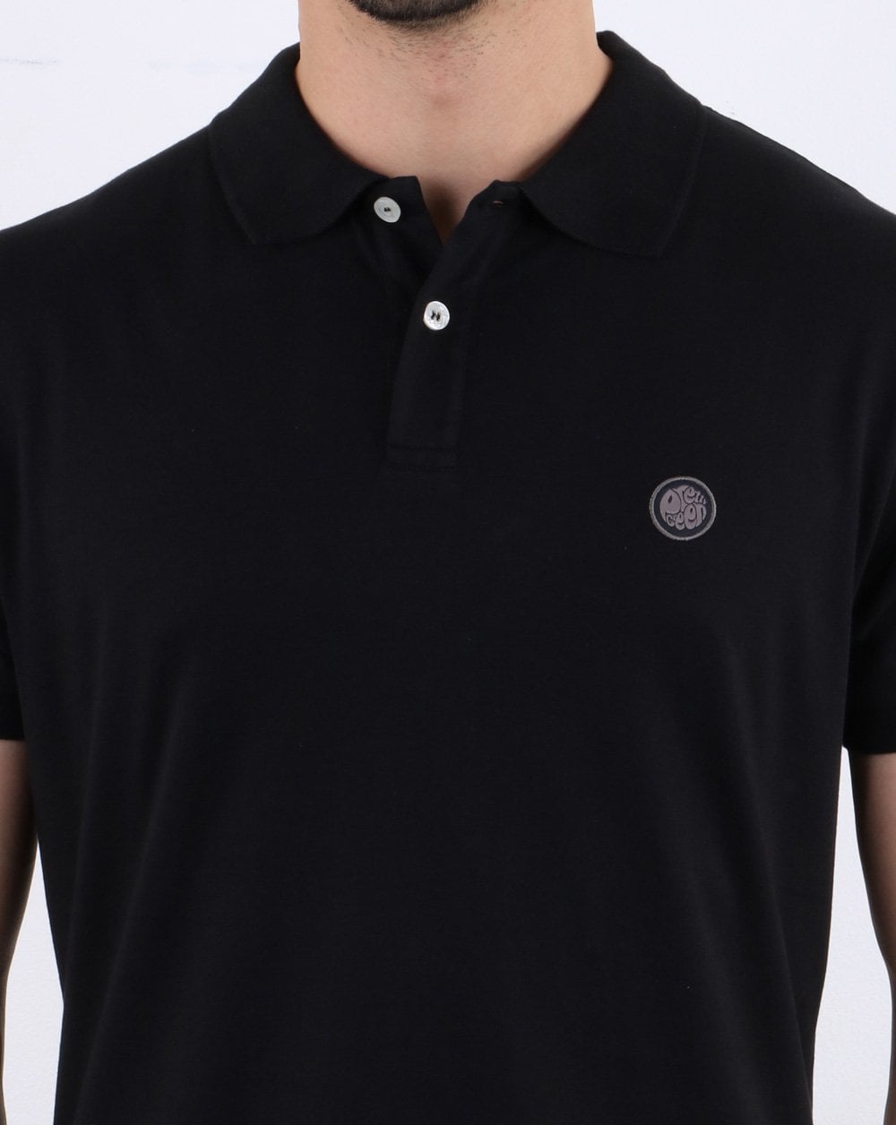 Pretty Green Tendale Jersey Polo Shirt Black