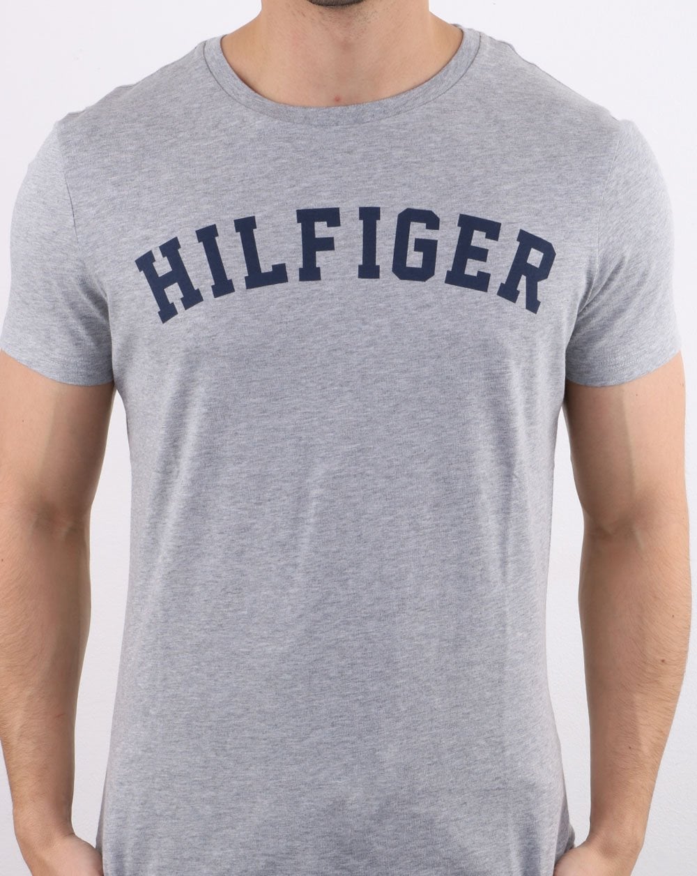 Tommy Hilfiger Logo T Shirt Grey Heather