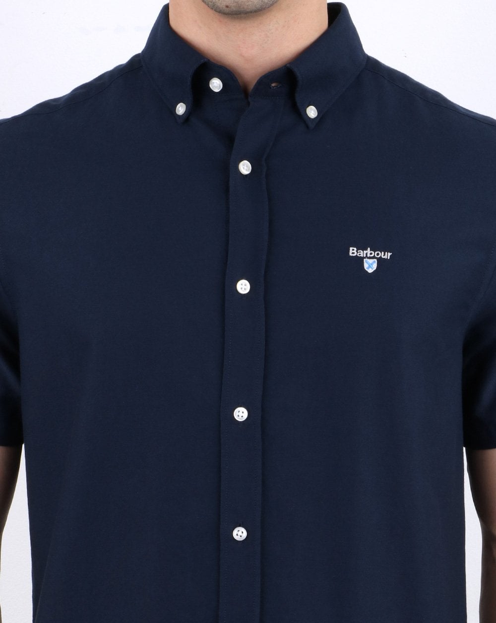 Barbour Oxford Short Sleeve Shirt Navy