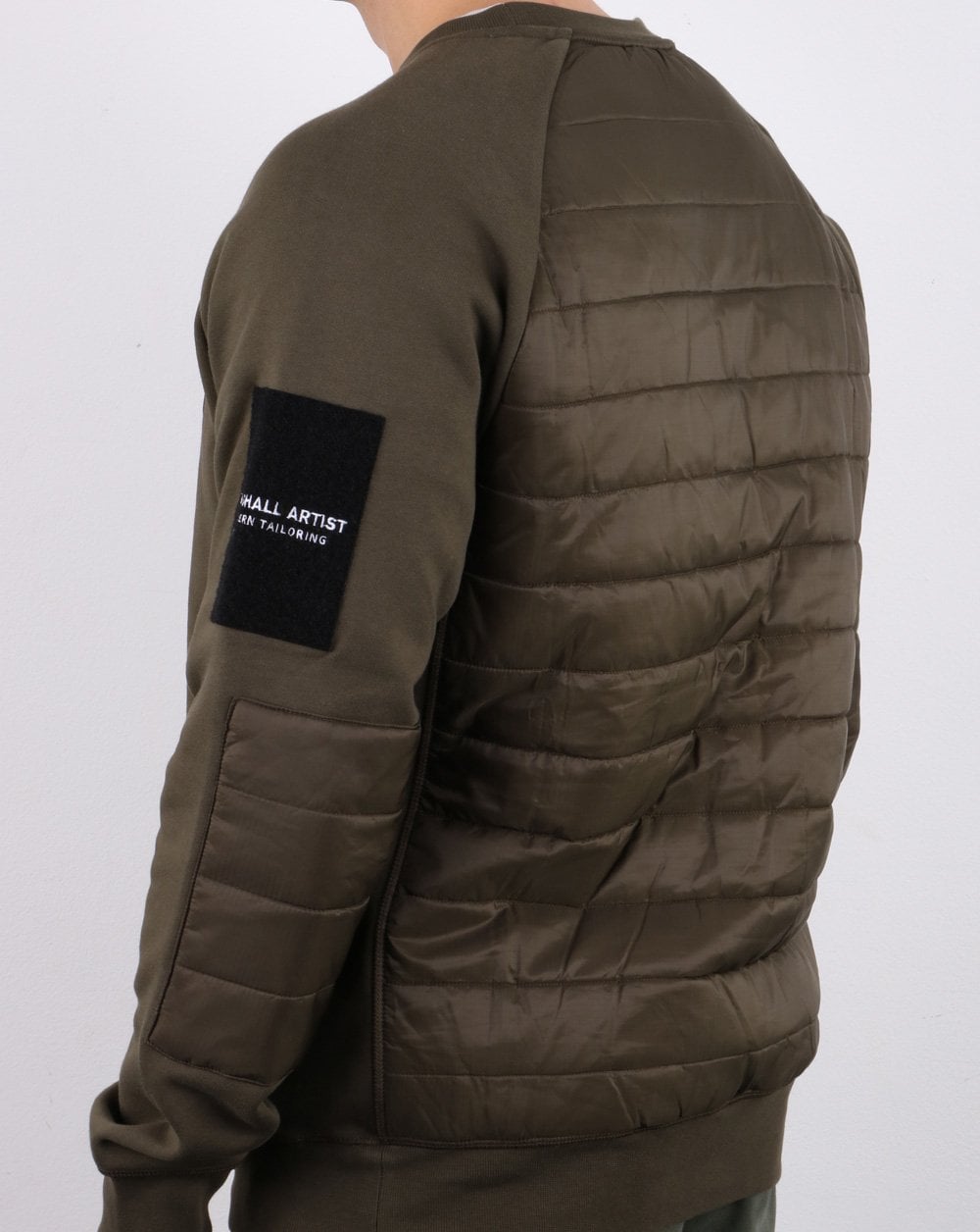 Marshall Artist Hybrid Tech Sweatshirt Khaki