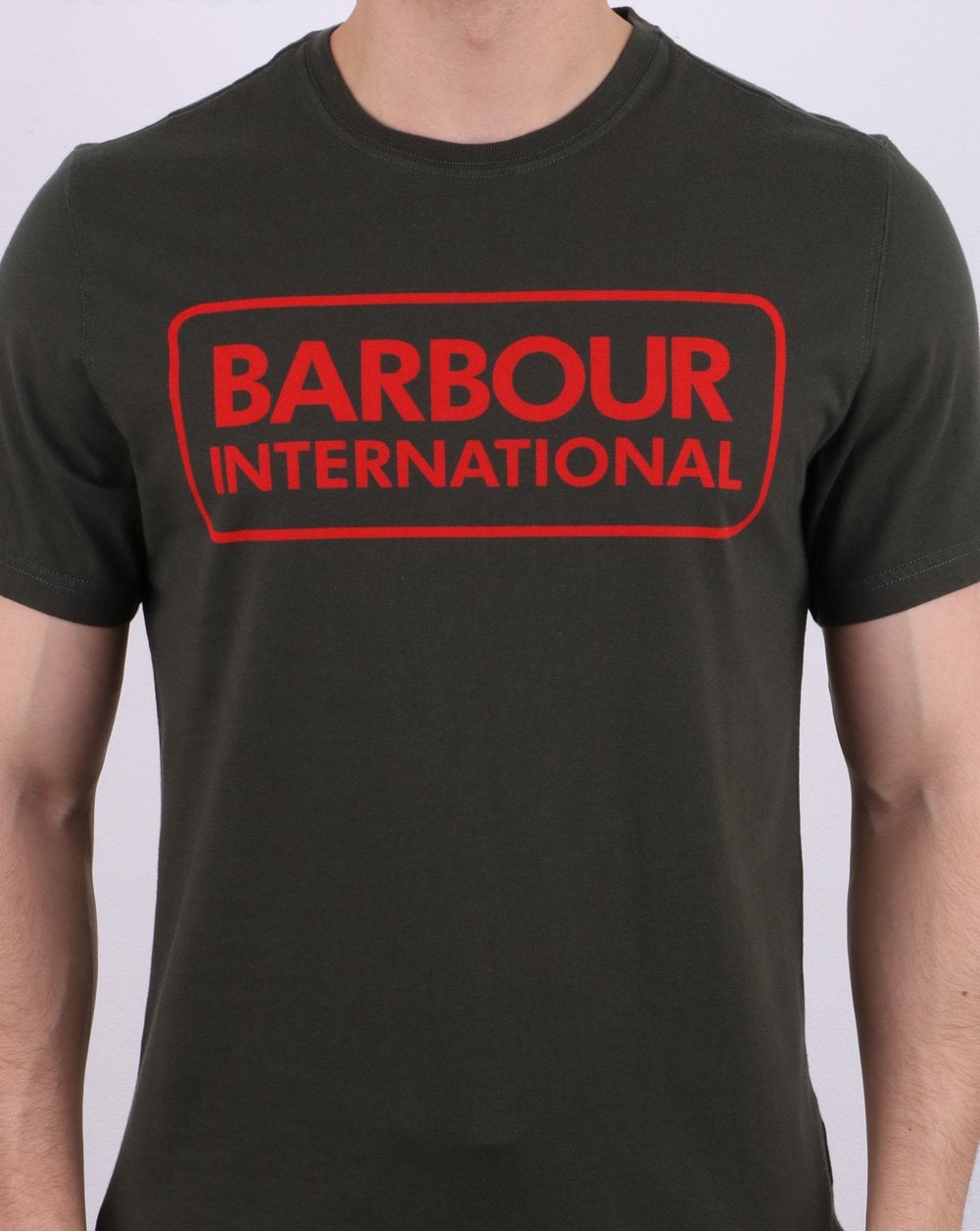 Barbour International Block Logo T-shirt Army Green