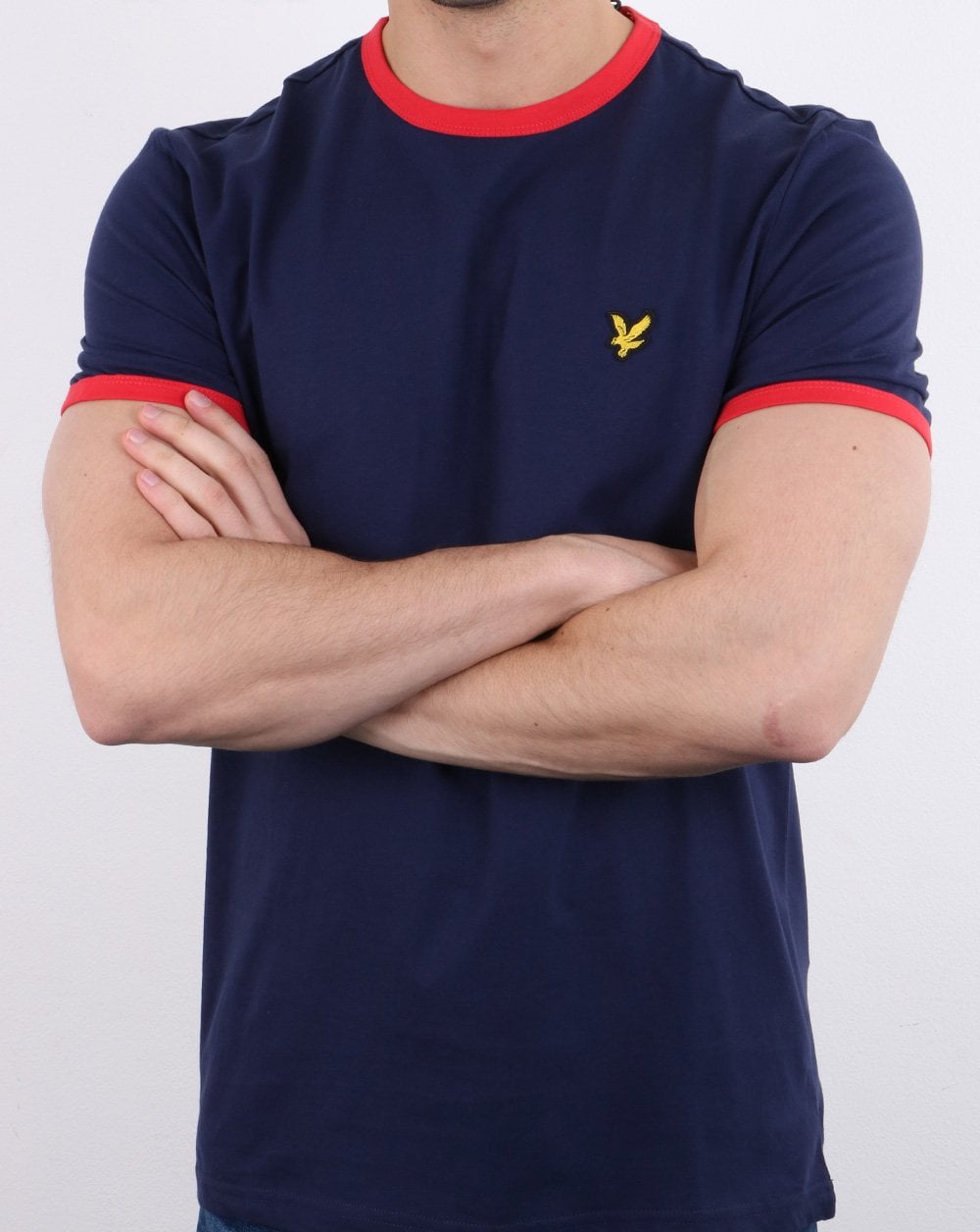 Lyle And Scott Ringer T Shirt Navy/Red
