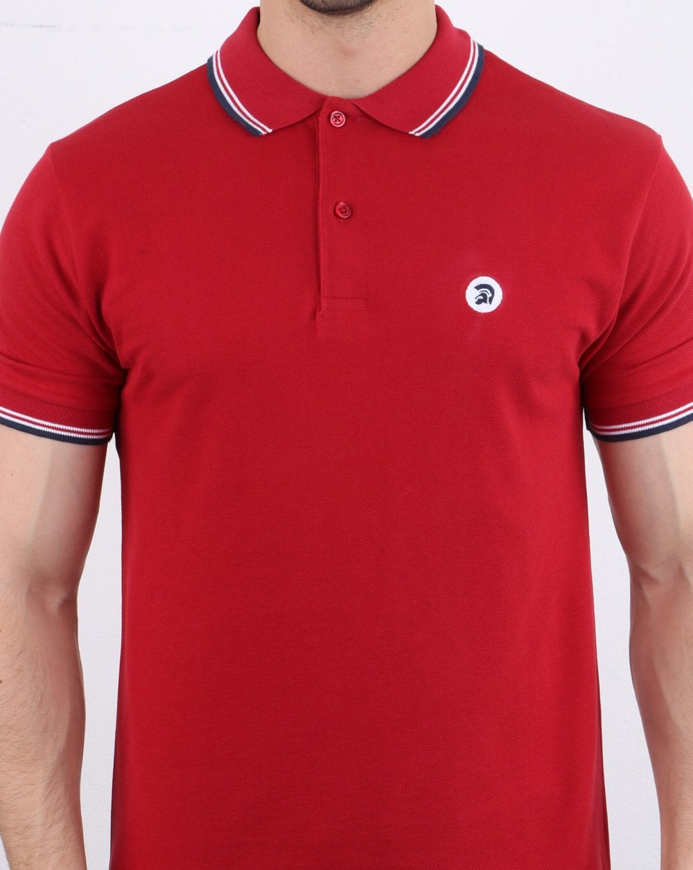 Trojan Classic Tipped Polo Shirt Red